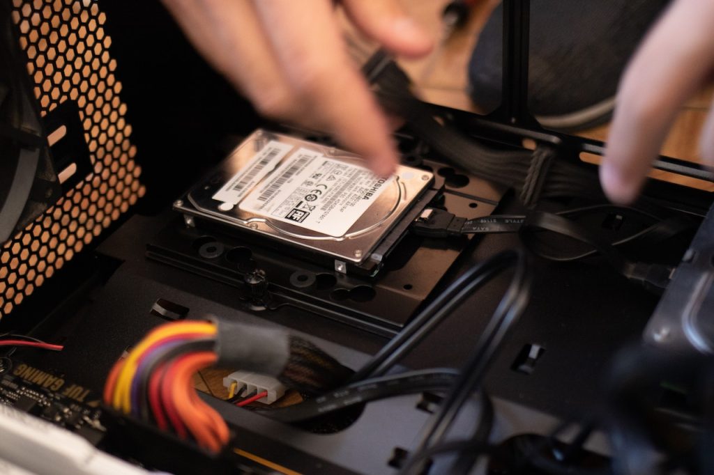Hard Drive Install in Computer